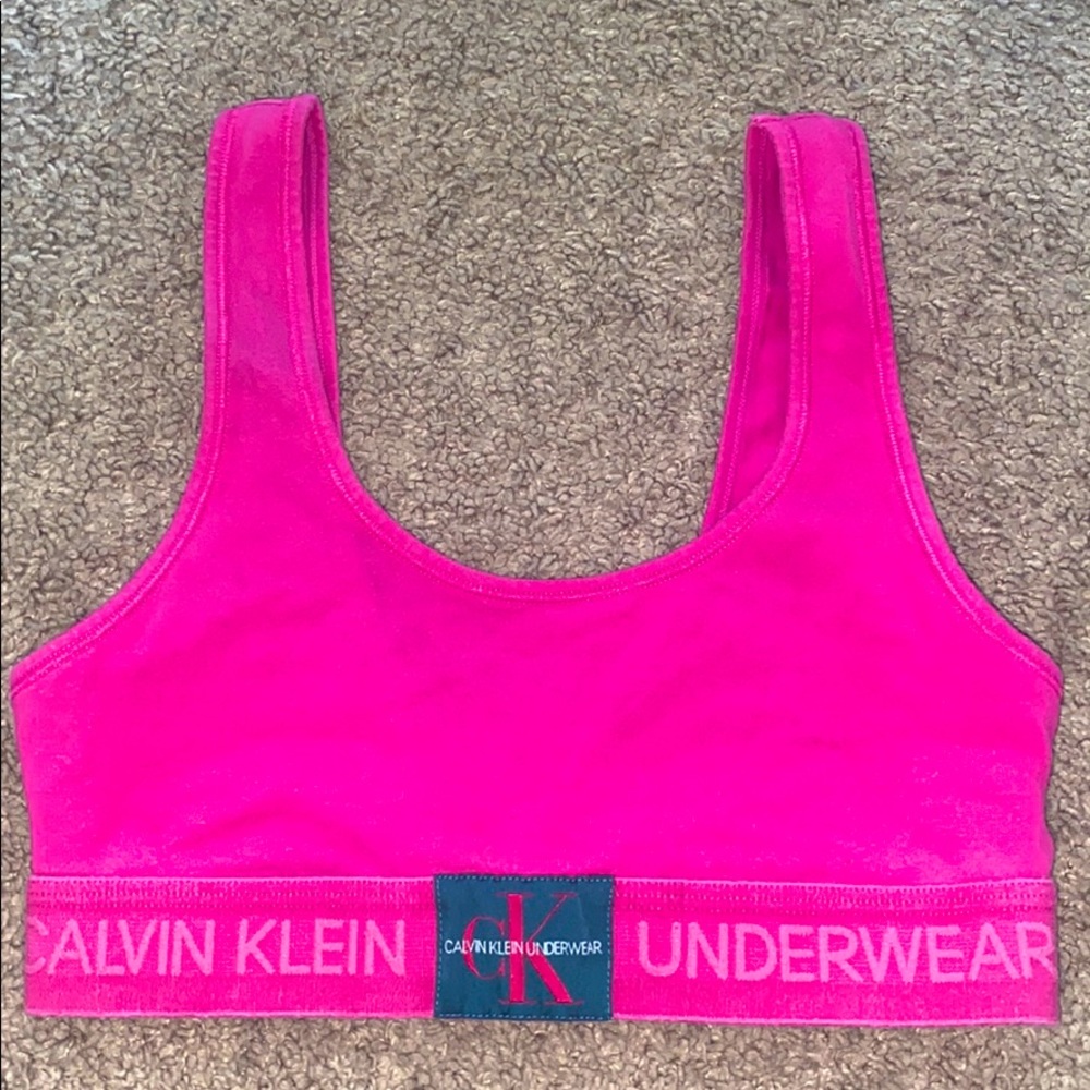 Hot Pink Calvin Klein Sports Bra